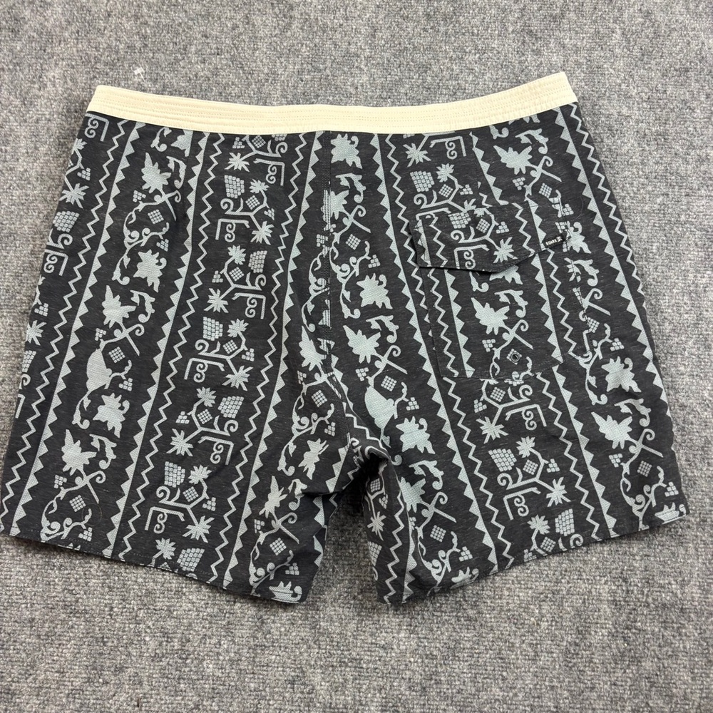 ROARK Men’s The “Chiller” Boardshort Series Charcoal Grey/Cream size: 38 - Picture 2 of 7